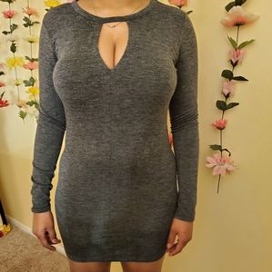 Gray Long Sleeve Dress Size Large